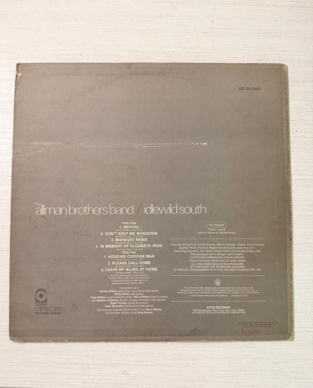 The Allman Brothers Band – Idlewild South