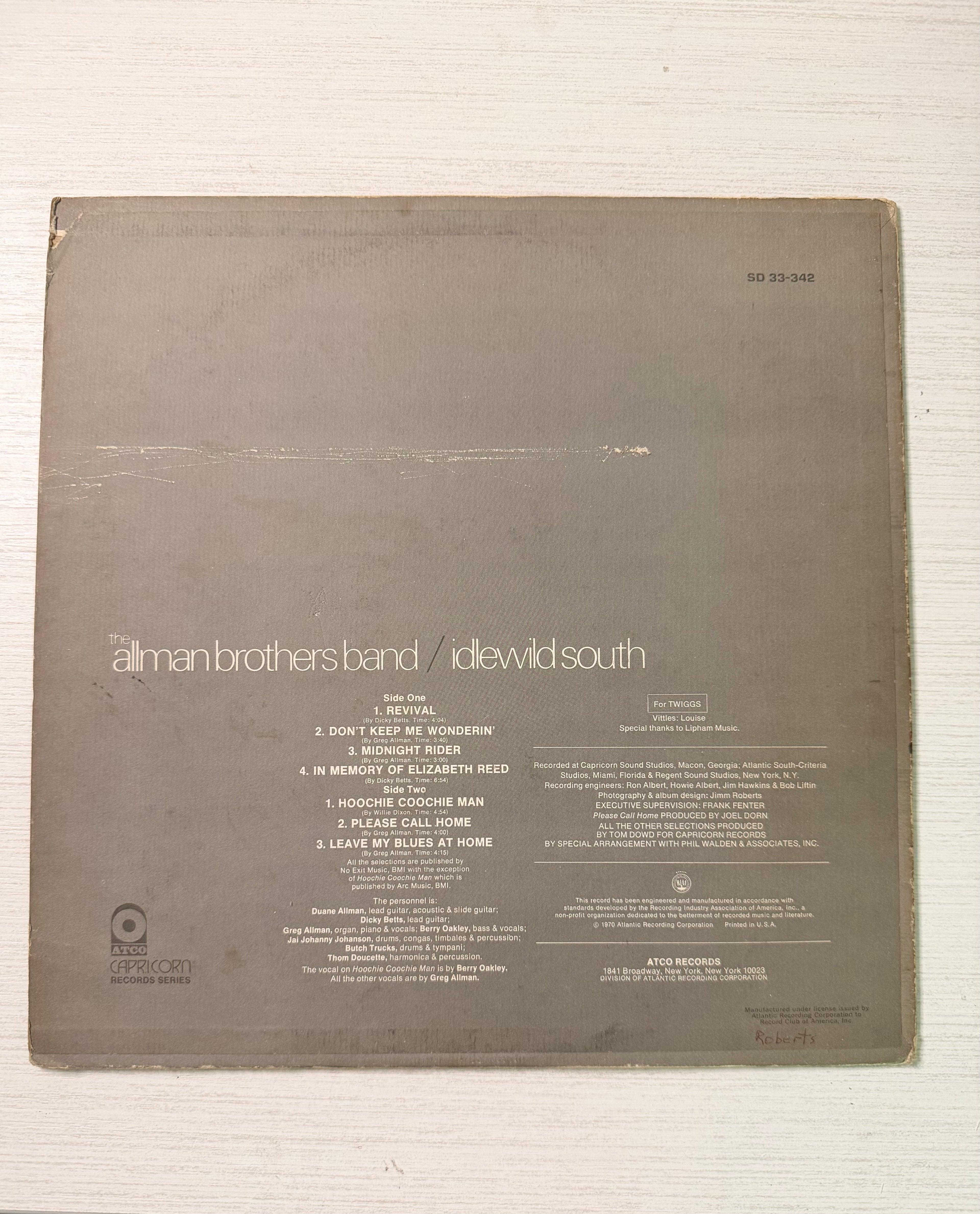 The Allman Brothers Band – Idlewild South